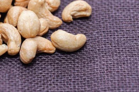 Close up of pile of peanuts on sack Stock Photos
