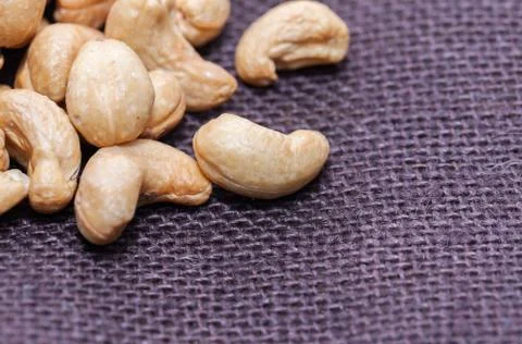 Close up of pile of peanuts on sack Stock Photos