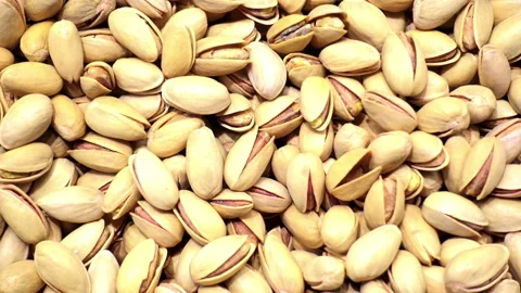 Close-up of a pile of pistachio nuts Stock Footage 86200575