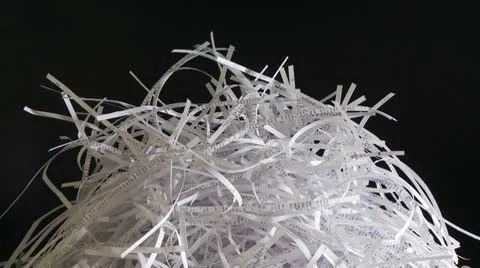 Close up of pile of shredded paper Video stock 8839381