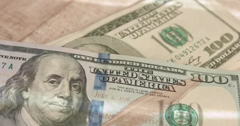 Close Up Pile of US Dollar Bills Stock Footage 321751096