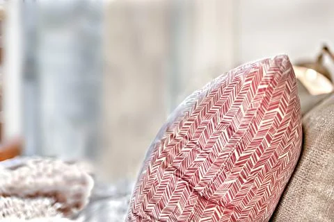 Close up of a pillow detailed image with a pattern Stock Photos