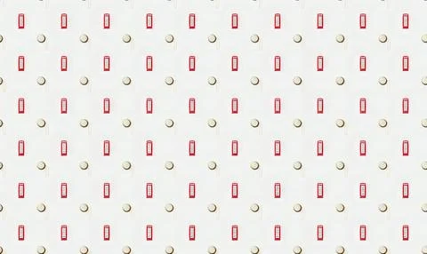 Close-up of pills and tablets on white background Stock Illustration