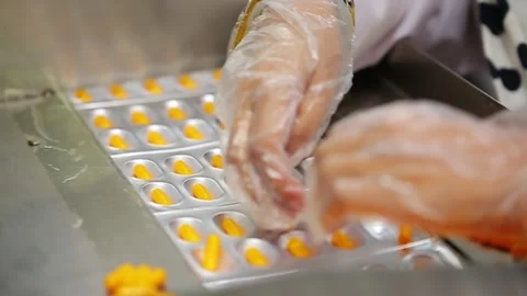 Close up of pills packing Stock Footage 133005144