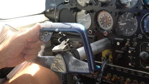Close Up of Pilot's Hands (co) Video stock 116685315