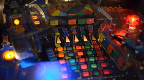 Close up of Pinball Games Stock Footage 41734279