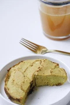 Close-up of pineapple carrot apple cake Stock Photos