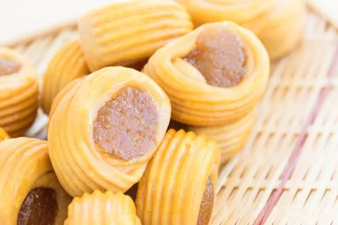 Close up Pineapple pie Stock Photos