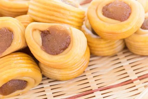 Close up Pineapple pie Stock Photos