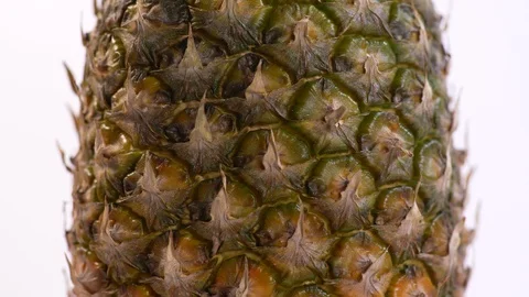 Close Up of Pineapple Rotating. Fruit Stock-Footage 130120677