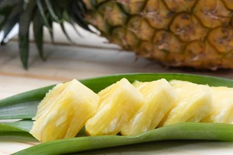 Close-up pineapple slice Foto stock