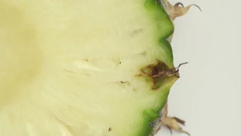 Close up of pineapple slice rotating on the turntable Stock Footage 76719445
