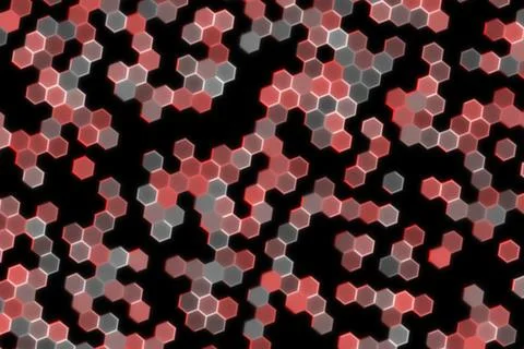 Close-up of pink and orange sequins on black background Stock Illustration