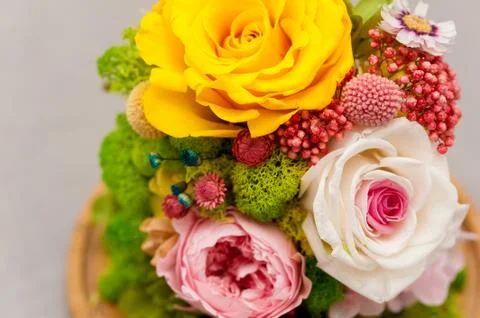 Close up of pink bouquet made of hydrangea Stock Photos