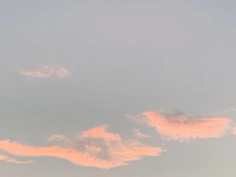 Close Up Pink Sunset Clouds Above Jakarta Stock Photos