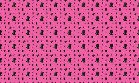 Close-up of pink textured fabric with small black dots Stock Illustration