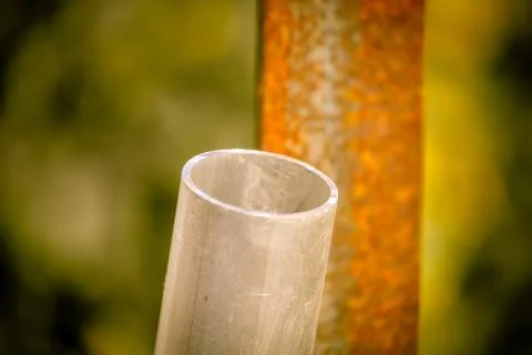 Close up of the Pipe at the Construction Site Stock Photos