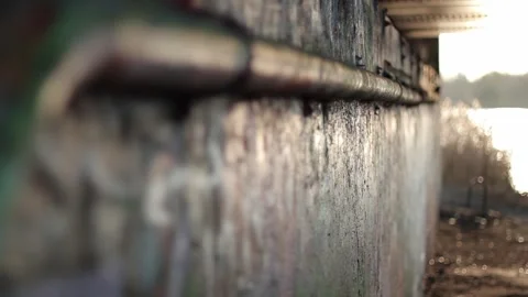 Close-up of pipe during dawn Stock Footage 259851224