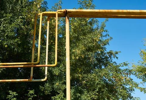 Close-up of the pipes. Pipeline. Stock Photos