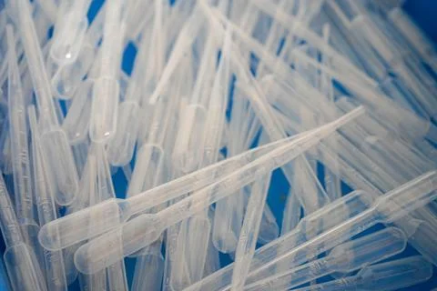 Close up of pipette in a tray Stockfoto's