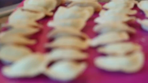 Close up of  Pirogi in the Kitchen. Stock Footage 91334773
