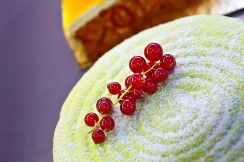 Close-up of a pistachio macaroon Stock Photos