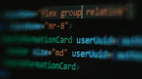 Close up pixel code Video stock 131064384