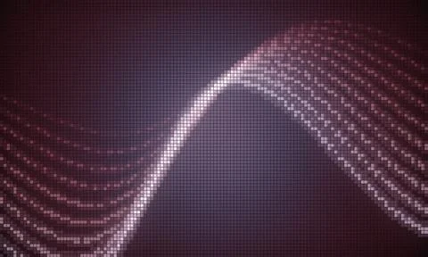 Close Up Pixelated Abstract Light Pattern Displaying Digital Artwork Design Stock Illustration