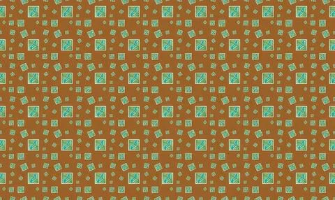 Close-up of pixelated digital mosaic pattern with green and brown Illustrazione stock