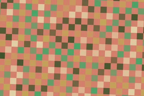 Close-up of pixelated mosaic with brown and green colors Stock Illustration