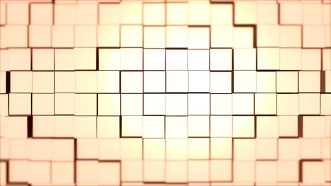 Close up of pixels texture Illumination in creamy color slowly coming closer. Stock Footage 124498693