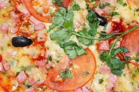 Close-up of pizza Stock Photos