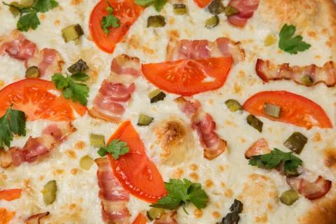 Close up pizza Stock Photos