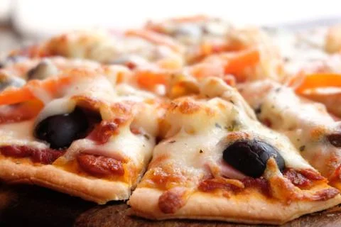 Close up pizza Stock Photos