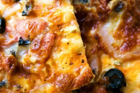 Close-up on pizza slices Stock Photos