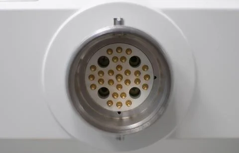 Close-up of the place where the gastroscope camera is connected to the device in Stock Photos