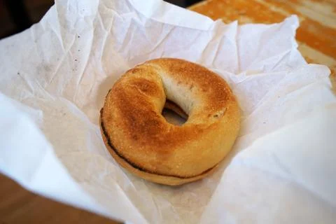 Close up plain Bagel Stock-Fotos