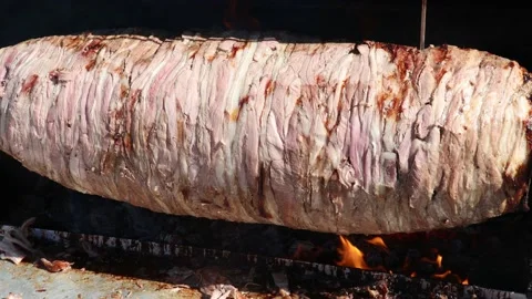 Close up plan of cag kebab Video stock 224677033