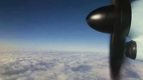 Close Up Plane Propeller Stock Footage 89762563