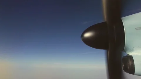 Close Up Plane Propeller Stock Footage 89771531