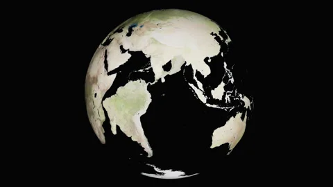 Close up of planet Earth rotating from continents with night lights 스톡 동영상 295297013
