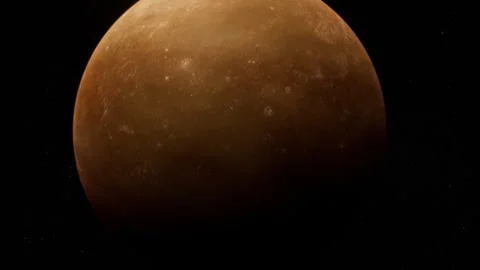 Close Up Of Planet Mercury Space Background Stock Footage 245000001
