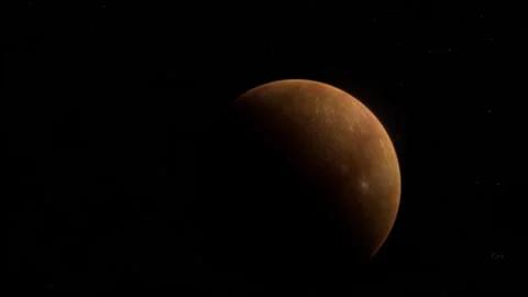 Close Up Of Planet Mercury in Space Stock Footage 244999998