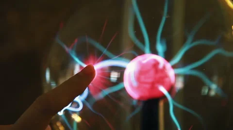 Close-Up Plasma Ball 3 Stock Footage 60804189