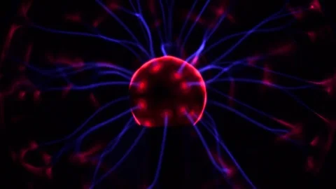 Close up of the plasma ball core Video stock 77011292