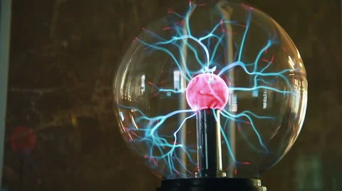 Close-Up Plasma Ball  Stock Footage 60804038