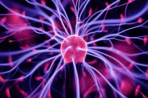 Close-up on a plasma ball Stock Photos