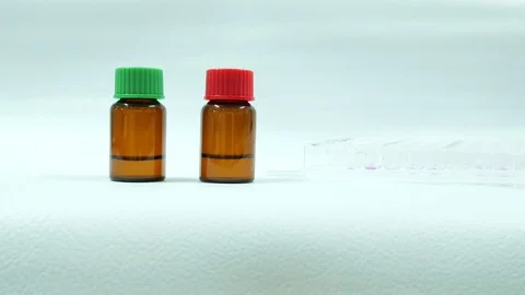 Close up plasma in test tube laboratory concept. Stock Footage 80279019