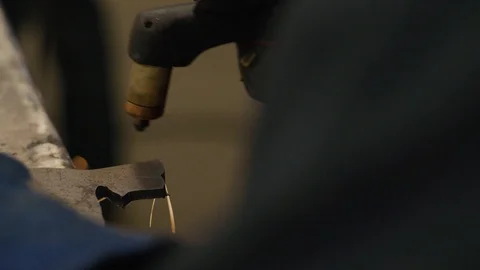 Close up on plasma torch Stock Footage 103337657