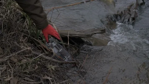 Close up of a plastic bottle that a person picks up Stock Footage 123434882